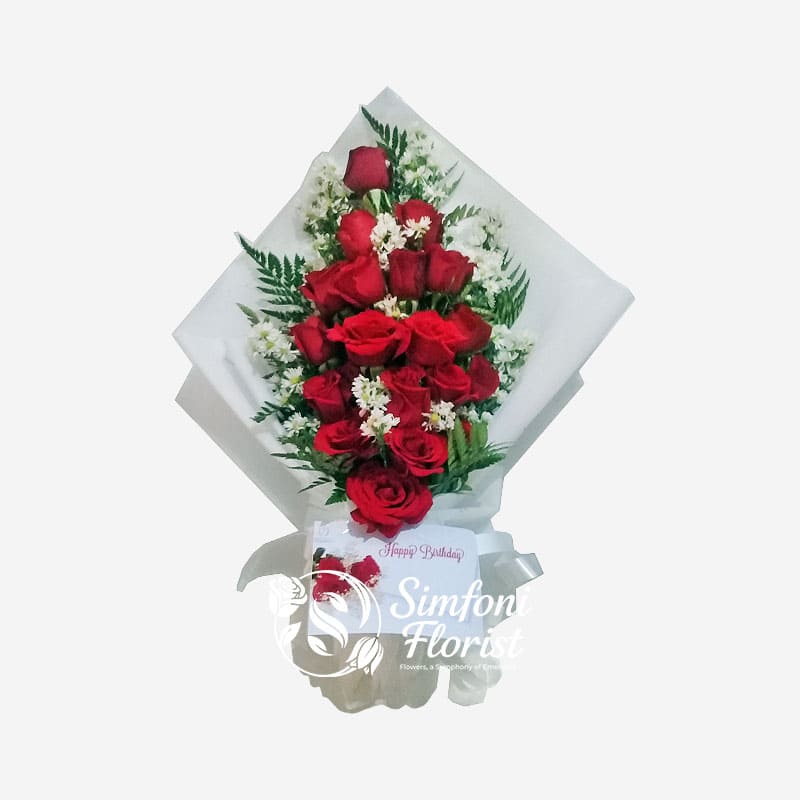 Bouqet artifical cantik - Maroon